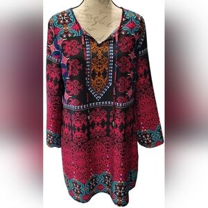 Tantrums Boho Style Multicolor Dress Size Medium, made in India